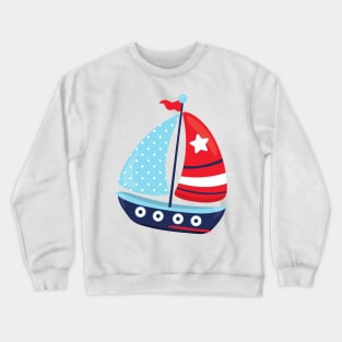 Sailing Boat, Sailor, Sailing, Sails, Boat, Ship Crewneck Sweatshirt